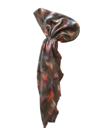 Revaz HS657S Olive Paint Strokes Adjustable Pre-Tied Bandanna with Velvet Grip Myselflingerie.com